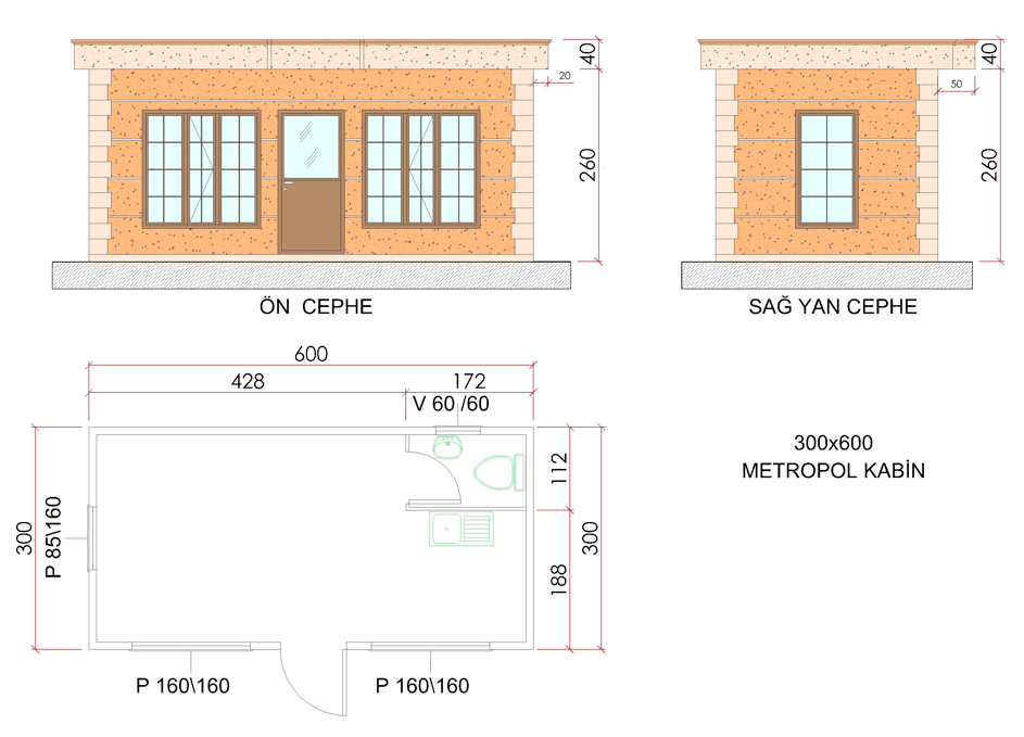 YENİ 300x600 Metropol Kabin WC Mutfak